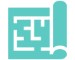 cyan floor plan icon