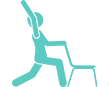 cyan chair yoga icon