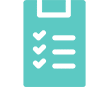 cyan clip board icon