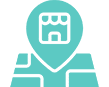 cyan convenient location icon