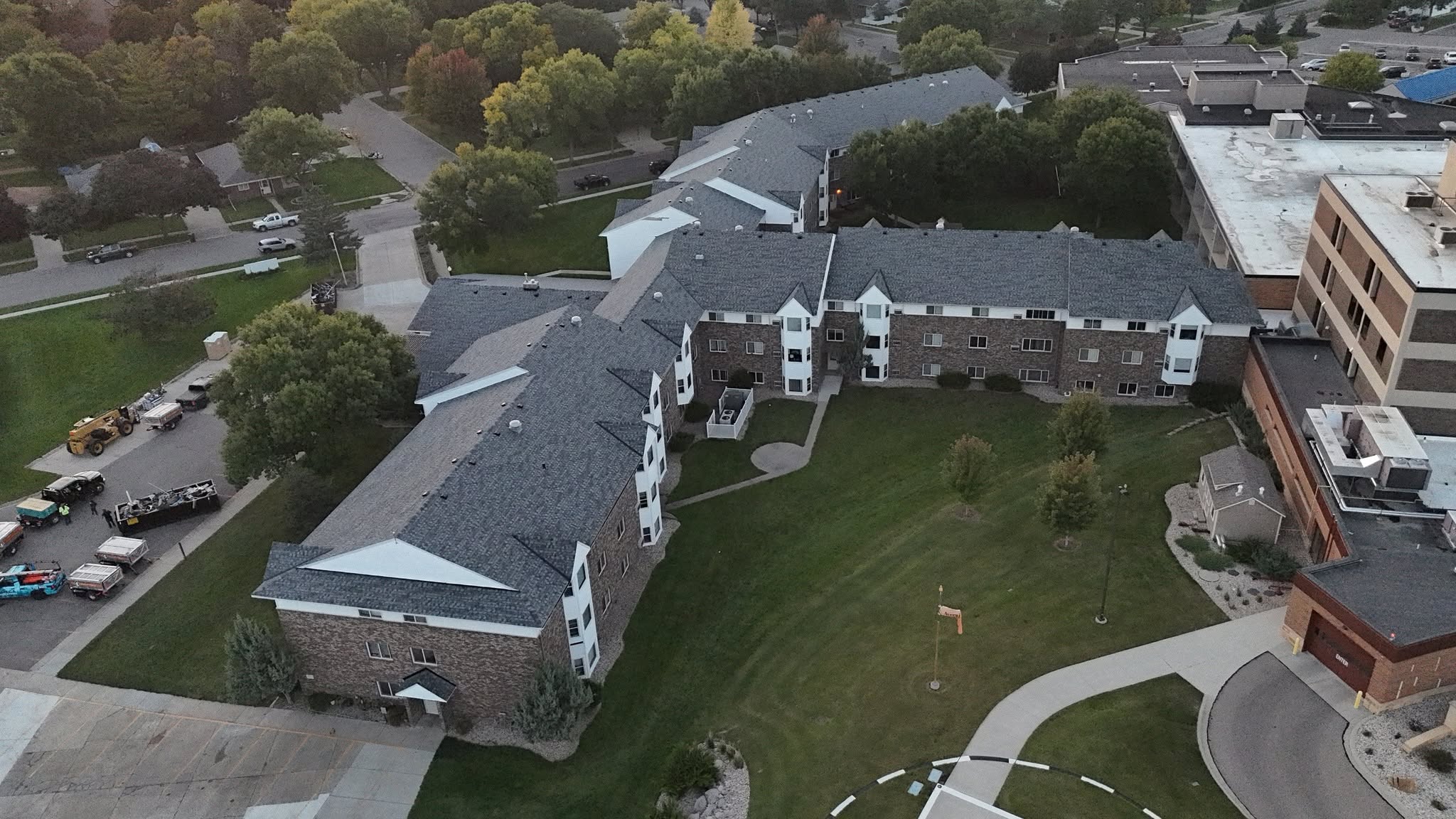 birds eye view of hill street place in marshall mn