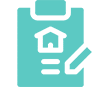 cyan house leasing icon