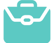 cyan job suitcase icon