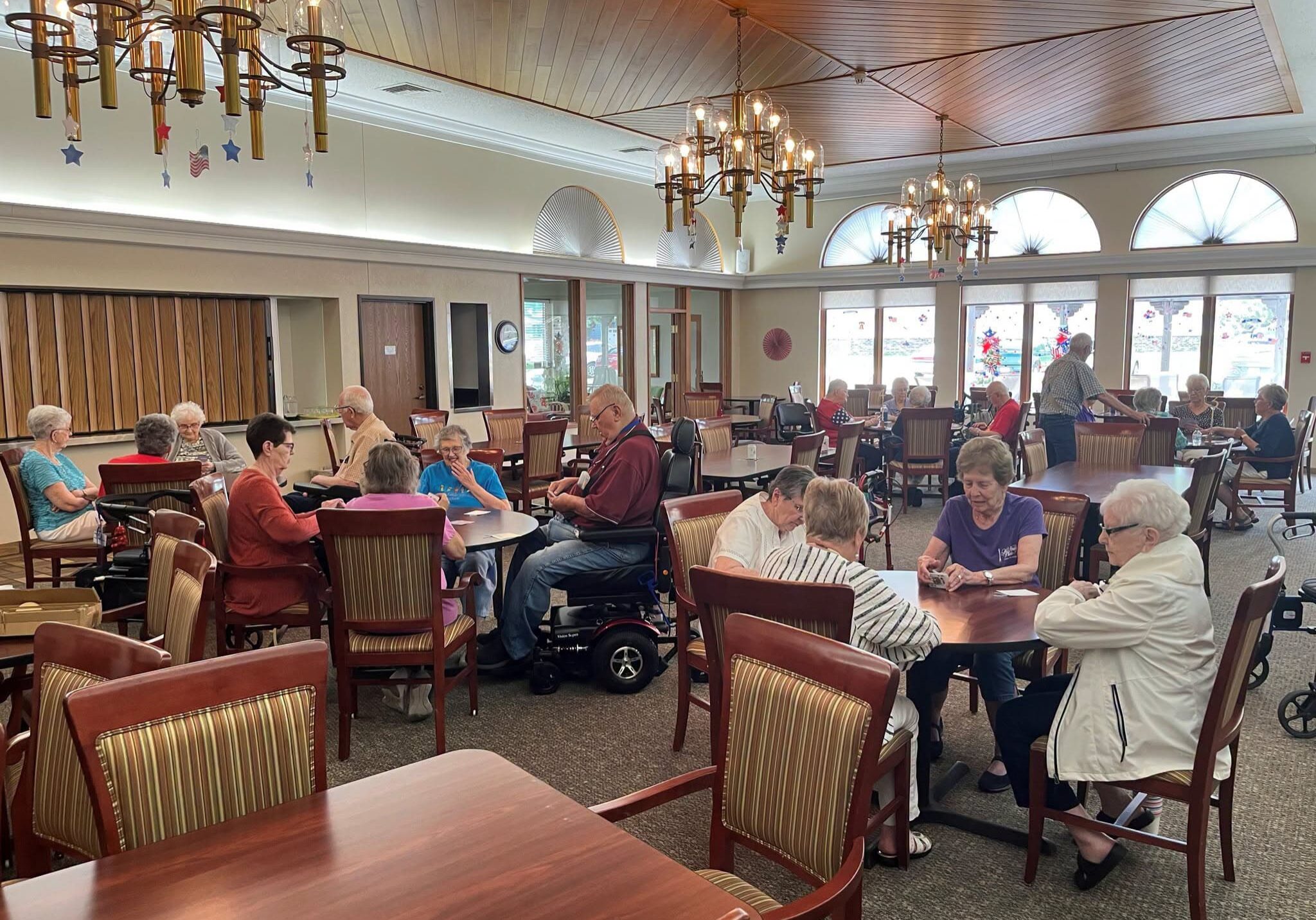 tenants competing in the 500 card tournament at hill street place