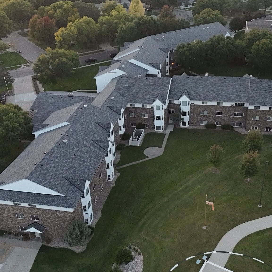 zoomed out hill street place in marshall mn arieal view