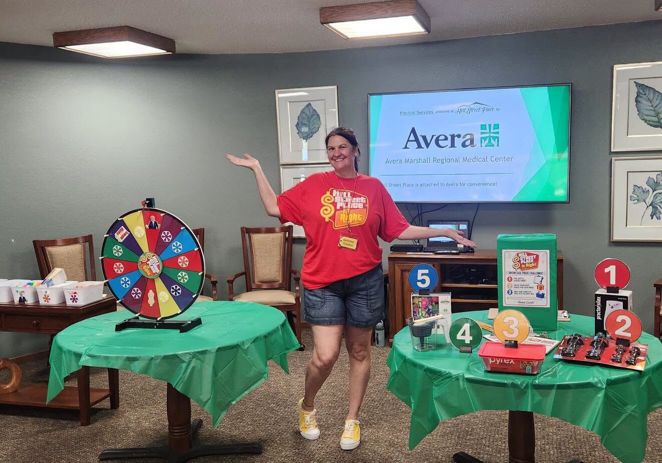 price is right game show setup in common room