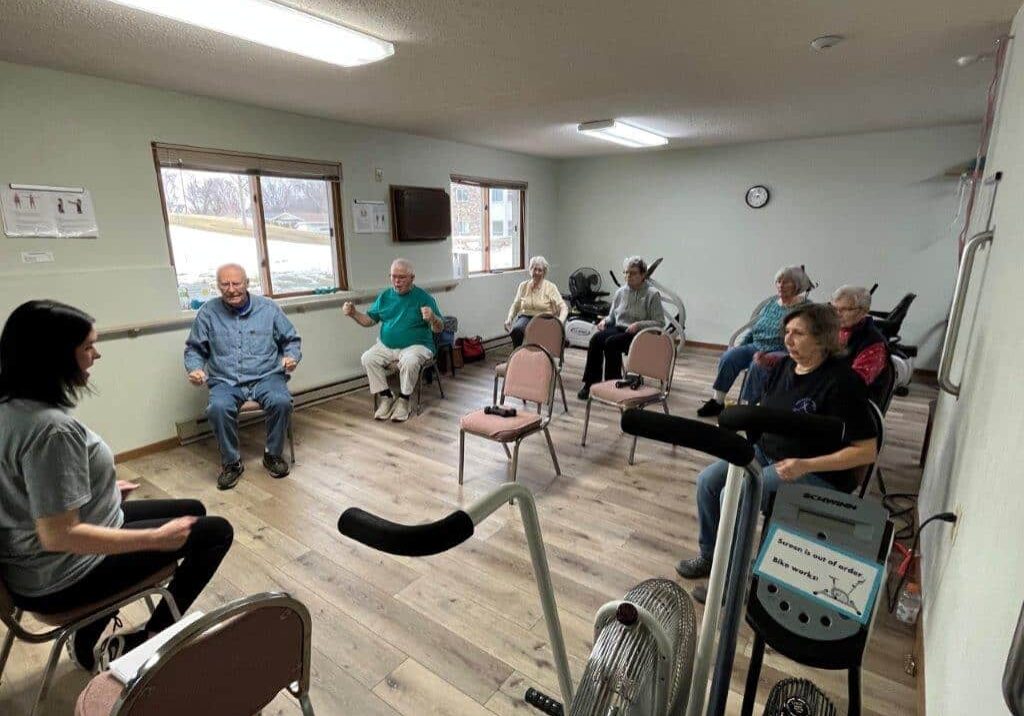 tenants taking part in sail wellness activity