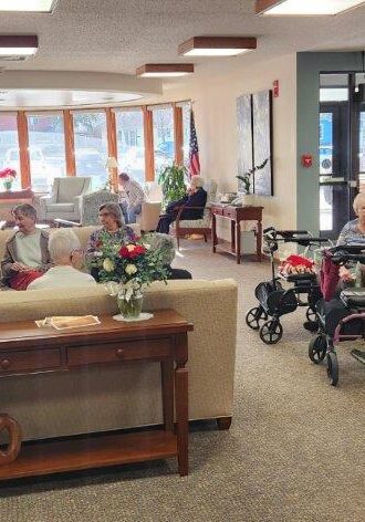 social gathering in common area at hill street place